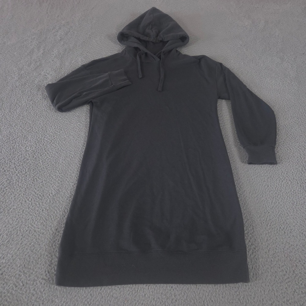 Old Navy Dress Womens Medium Gray Live-In French-Terry Hooded Mini Shift Cotton